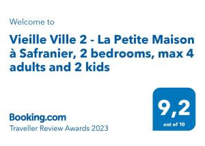 a screenshot of a cell phone with the text melville valley la petite at Vieille Ville 2 - La Petite Maison à Safranier, 2 bedrooms, max 4 adults and 2 kids in Antibes