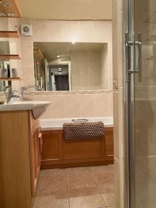 A bathroom at Harbourside 2 Bed apartment, Barmouth Bridge Views