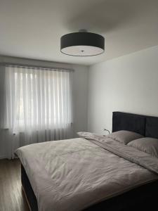 Postel nebo postele na pokoji v ubytování Appartement Wonder 2 au centre de Couvet