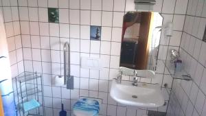 Koupelna v ubytování Haus Rottauenblick