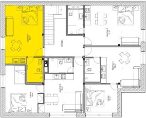 Plán poschodí v ubytovaní Apartmány Hacienda Boží Dar