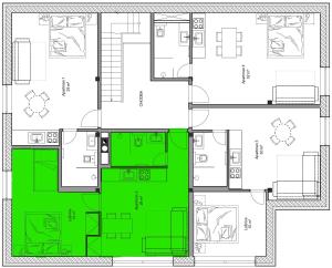 Plán poschodí v ubytovaní Apartmány Hacienda Boží Dar