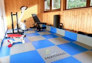 Fitness centrum a/nebo fitness zařízení v ubytování Apartmány a chata MONTANUS