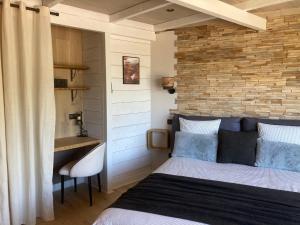 Posteľ alebo postele v izbe v ubytovaní Balcon du Pibeste