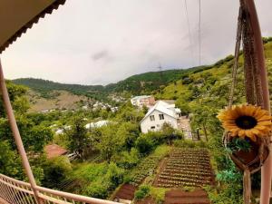 a view of a hill with a house and a sunflower at House 125a in Dilijan