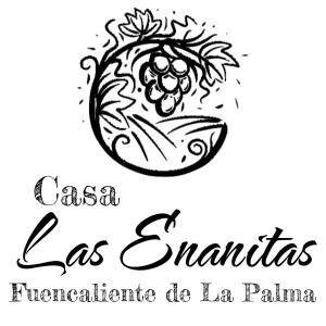 um desenho de uma toranja com as palavras "casa las amigospora" em Casa Las Enanitas II (Casa Elias) em Fuencaliente de la Palma