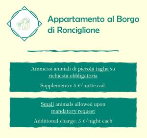 un schéma de l'aminotransmissier al boca et le nombre dans l'établissement Appartamento al Borgo, à Ronciglione