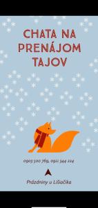a poster for a program with a fox in the sky at Chata Lišiačik in Tajov