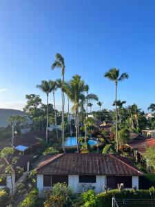 a view of a house and palm trees at Apartamentos Palo Coco in Las Terrenas +6 photos