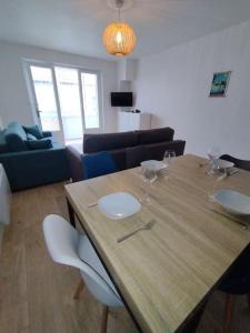 Χώρος καθιστικού στο Appartement avec vue mer