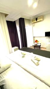 Habitación de hotel con 2 camas y TV en Istanbul Altun Life Hotel, en Estambul