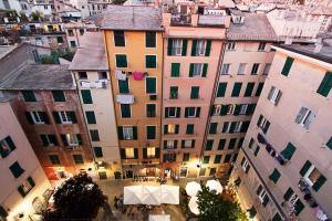 an overhead view of a city with buildings at My Sweet Home in Genoa