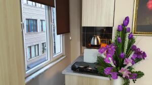 Kuchyň nebo kuchyňský kout v ubytování BeyazitHan Suites Old City