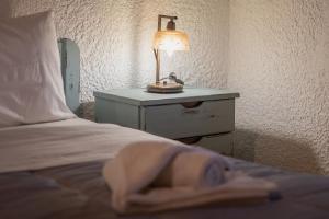 Postel nebo postele na pokoji v ubytování Chalet Renata 2 Livadi Arachovas