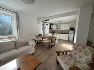 Kuchyň nebo kuchyňský kout v ubytování Apartmány Josefáč se saunou
