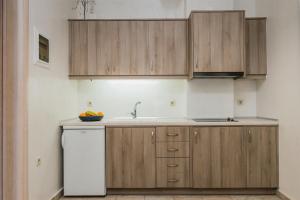 Kuchyň nebo kuchyňský kout v ubytování Hotel Sunshine Matala