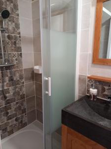 Koupelna v ubytování Studio indépendant dans villa