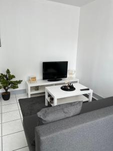 Televízia a/alebo spoločenská miestnosť v ubytovaní Belle maison