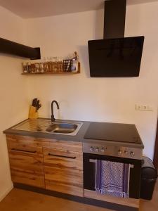 Kuchyň nebo kuchyňský kout v ubytování Chalet am Bach