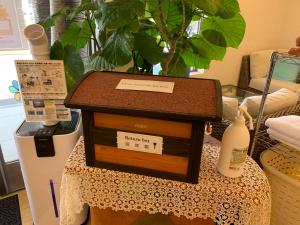 a box sitting on top of a table at Yukurina Resort Okinawa in Motobu