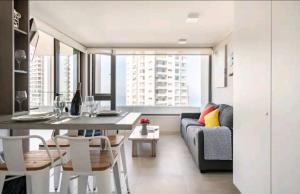 Posezení v ubytování Alojamiento familiar con hermosa vista al mar