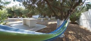 A garden outside Leros Eleonas ApartmentS