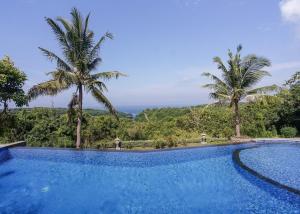 Penida Sunset Ocean View Bungalows内部或周边的泳池