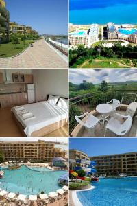 a collage of photos of a hotel and a resort at Midia Grand Rezort in Aheloy