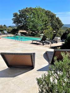 Basen w obiekcie Villa Terra Vecchia, 6 ou 12 personnes, vue imprenable, piscine chauffée lub w pobliżu