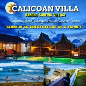 a magazine cover of a resort with people in the water at Calicoan Villa in Sarog