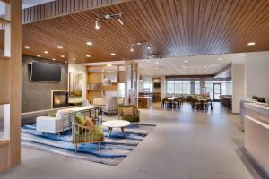 a lobby of a hospital with a waiting room at Fairfield Inn & Suites by Marriott Virgin Zion National Park in Virgin