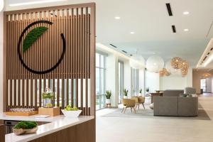 Area soggiorno di Element Austin at The Domain