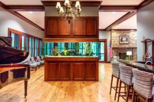 a large kitchen with a fish tank in the center at Montgomery Marriott Prattville Hotel & Conf Ctr at Capitol Hill in Prattville