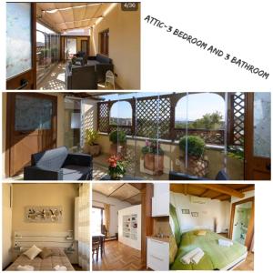 a collage of photos of a house at colosseo flats and penthouse in Rome