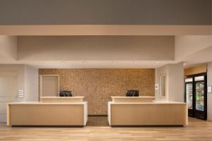 a lobby of a hospital with reception desks at Residence Inn by Marriott Tampa Wesley Chapel in Wesley Chapel