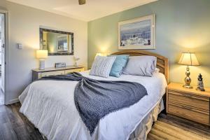 a bedroom with a large bed and two night stands at Brigantine Vacation Rental - Walk to Beach! in Brigantine +19 photos