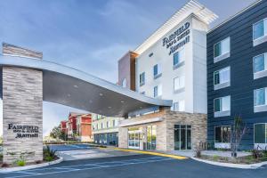 a rendering of the front of a hotel at Fairfield Inn & Suites Ontario Rancho Cucamonga in Rancho Cucamonga