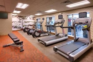 a gym with several treadmills and cardio machines at Residence Inn by Marriott Casper in Casper