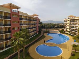 Výhled na bazén z ubytování Apartamento en playa Canet de Berenguer nebo okolí