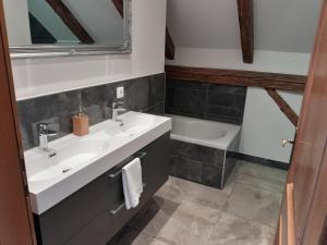 Koupelna v ubytování Ferienhaus Kolbnitz