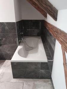 Koupelna v ubytování Ferienhaus Kolbnitz