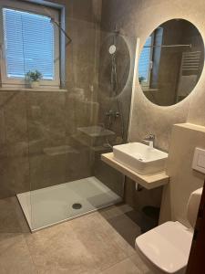 Koupelna v ubytování Hotel Bajt Maribor