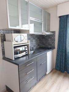 Kuchyňa alebo kuchynka v ubytovaní Studio la Salicorne au Sables d'Olonne