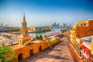 Nespecifikovaný výhled na destinaci Cartagena nebo výhled na město při pohledu z penzionu