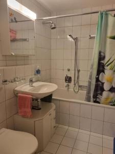 Koupelna v ubytování Melchsee-Frutt, Graustock, Wohnung 13