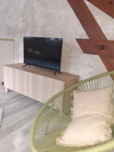 Televízia a/alebo spoločenská miestnosť v ubytovaní T3 neuf 55m2 4 personnes avec jardin au calme, ménage inclus, local vélo