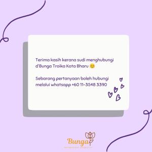 a screenshot of a cell phone screen with a webpage at d'Bunga Troika Kota Bharu #Wifi #Netflix in Kota Bharu