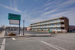 a santa margarita motel sign in front of a building at Sahara Motel in Ocean City