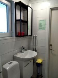 Vonios kambarys apgyvendinimo įstaigoje Gepflegtes Ferienhaus mit eigenem Saunahaus