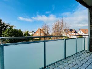 a view from the balcony of a house at Emilbnb in der Reiherstraße in Monheim
